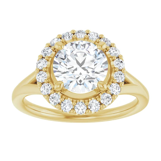 Round Brilliant Halo Style Engagement Ring