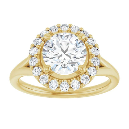 Round Brilliant Halo Style Engagement Ring