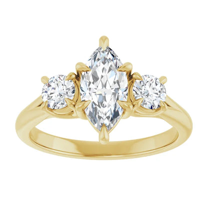 Marquise Accent Engagement Ring