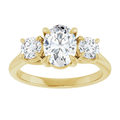 Oval Accent Engagement Ring