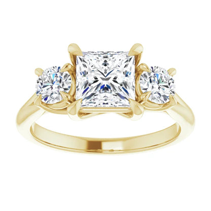 Princess Accent Engagement Ring