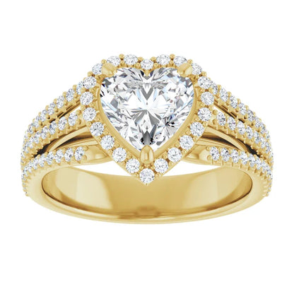 Heart Halo Style Engagement Ring