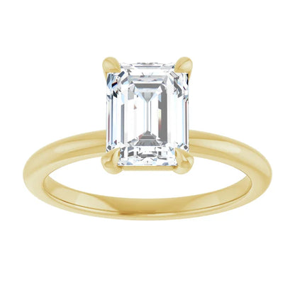 Emerald Solitaire Engagement Ring