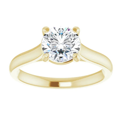 Four Claw Round Brilliant Solitaire Engagement Ring