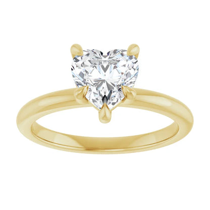 Heart Solitaire Engagement Ring