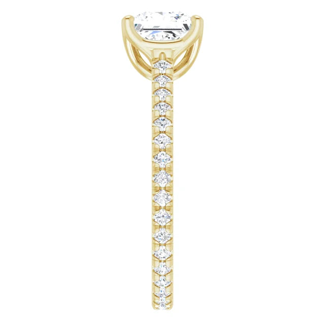 Princess Claw Set Eternity Style Engagement Ring