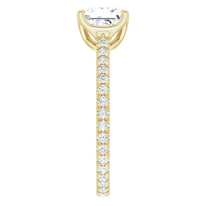 Princess Claw Set Eternity Style Engagement Ring