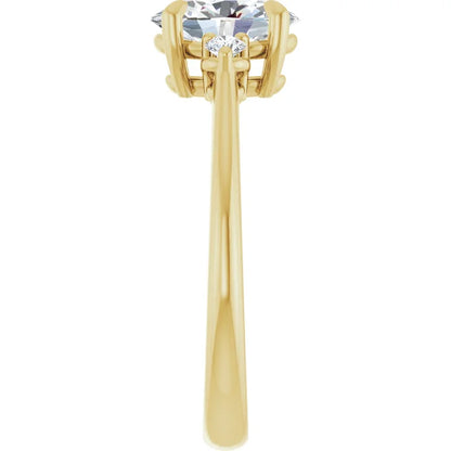 Oval Accent Engagement Ring