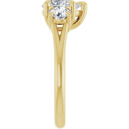 Pear Accent Engagement Ring