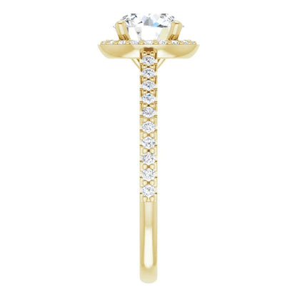 Round Brilliant Halo Style Engagement Ring