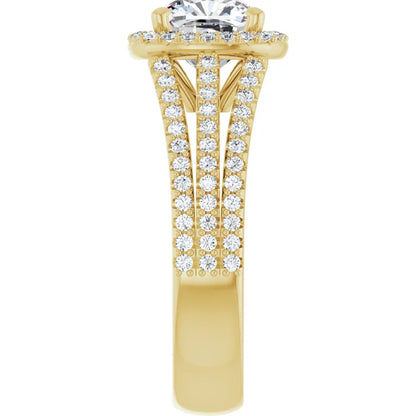 Cushion Halo Style Engagement Ring