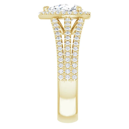 Pear Halo Style Engagement Ring