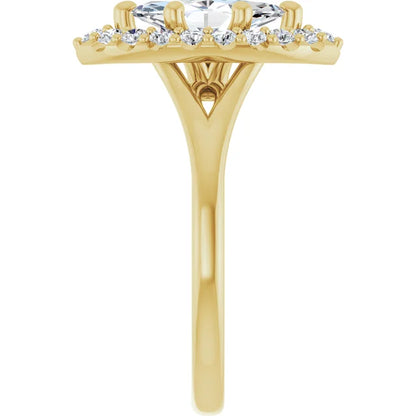 Marquise Halo Style Engagement Ring