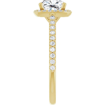 Cushion Halo Style Engagement Ring