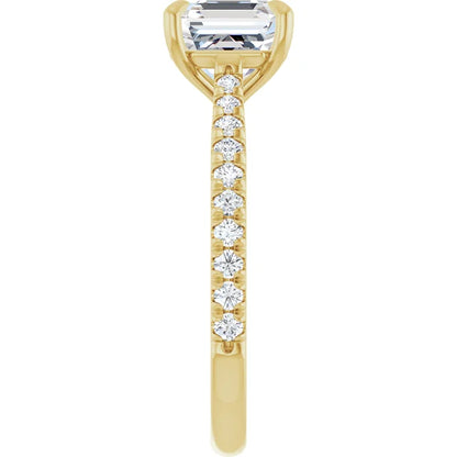 Asscher Claw Set Style Engagement Ring