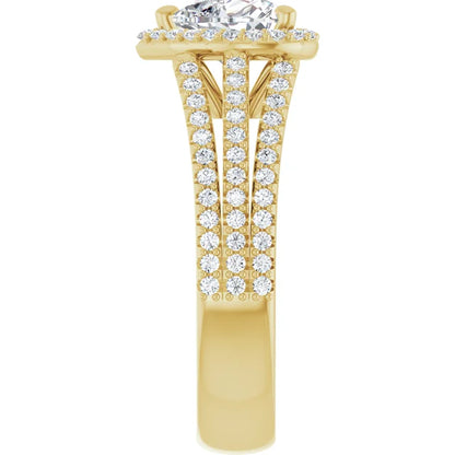 Heart Halo Style Engagement Ring