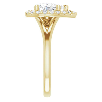 Pear Halo Style Engagement Ring