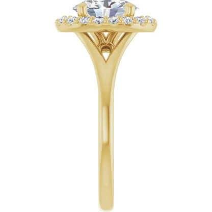 Oval Halo Style Engagement Ring