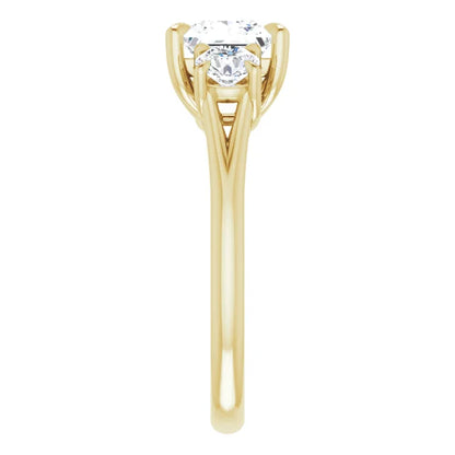 Princess Accent Engagement Ring
