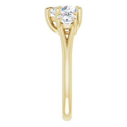 Heart Accent Engagement Ring