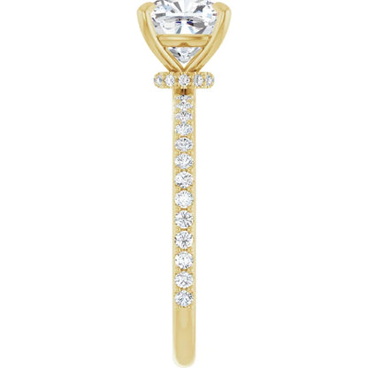 Cushion Claw Set Style Engagement Ring
