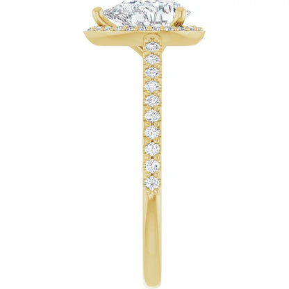 Pear Halo Style Engagement Ring