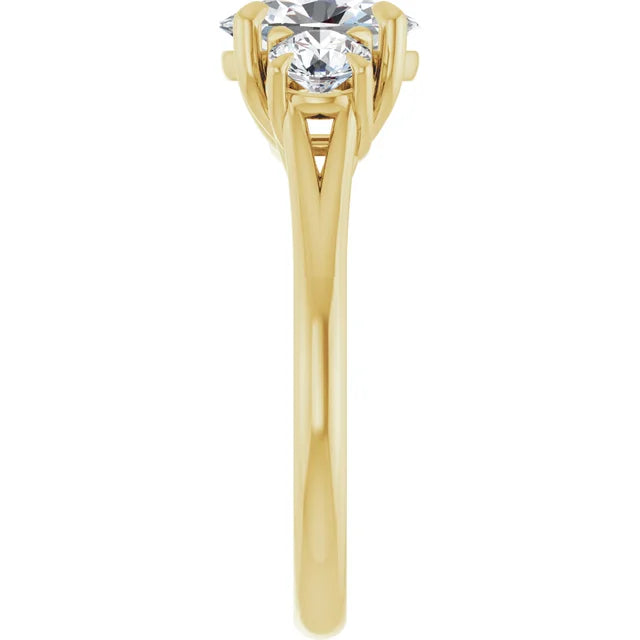 Oval Accent Engagement Ring