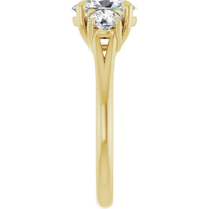Oval Accent Engagement Ring