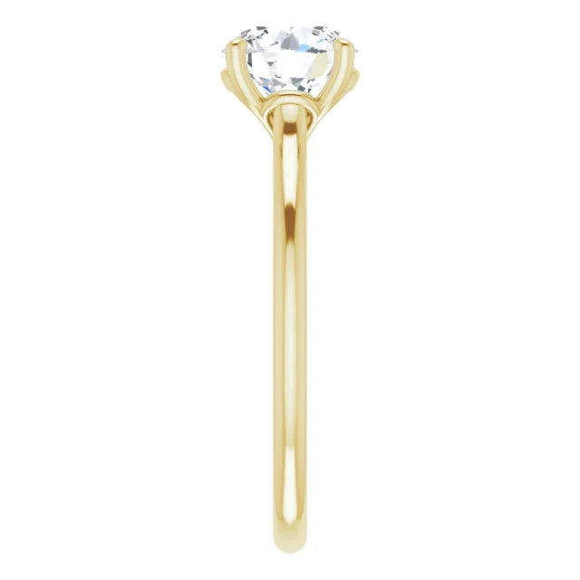 Four Claw Round Brilliant Solitaire Engagement Ring