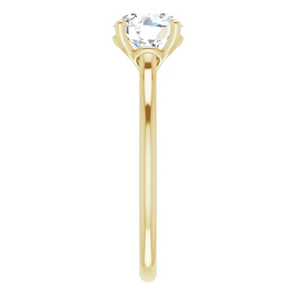 Four Claw Round Brilliant Solitaire Engagement Ring