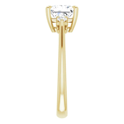 Princess Accent Engagement Ring