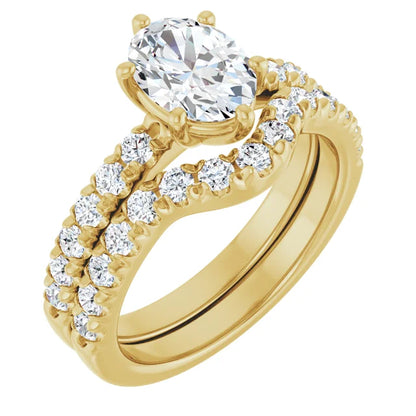 Oval Six Claw Set Style Engagement Ring