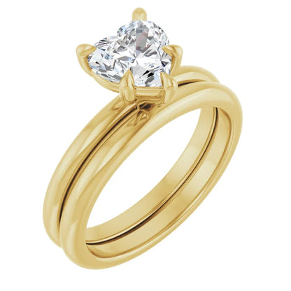 Heart Solitaire Engagement Ring