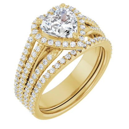Heart Halo Style Engagement Ring