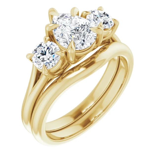 Pear Accent Engagement Ring