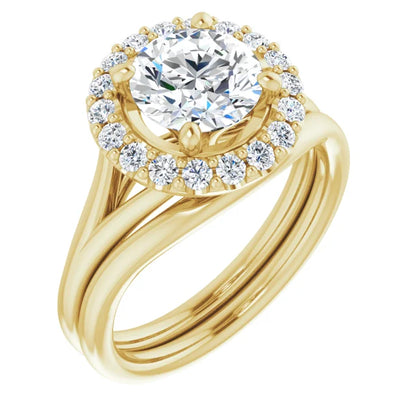 Round Brilliant Halo Style Engagement Ring