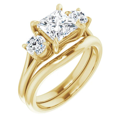 Princess Accent Engagement Ring