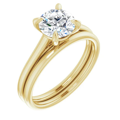 Four Claw Round Brilliant Solitaire Engagement Ring