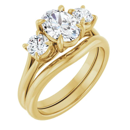Oval Accent Engagement Ring