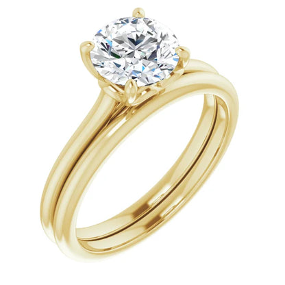 Four Claw Round Brilliant Solitaire Engagement Ring