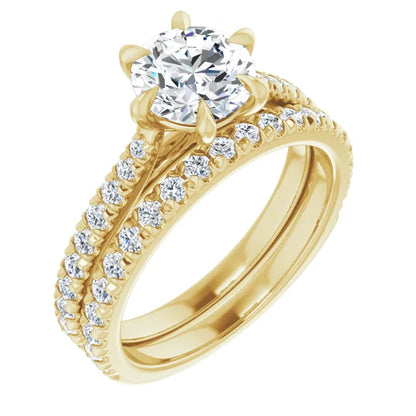 Round Brilliant Six Claw Set Style Engagement Ring