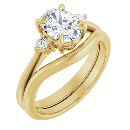 Oval Accent Engagement Ring