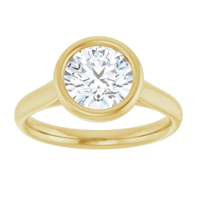 Round Brilliant Solitaire Bezel Engagement Ring