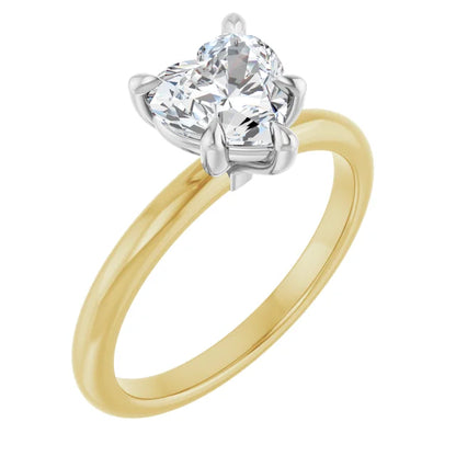 Heart Solitaire Engagement Ring