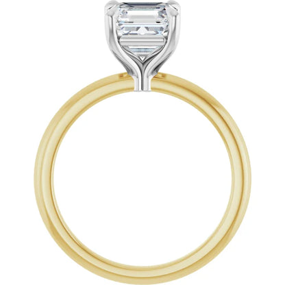 Asscher Solitaire Engagement Ring