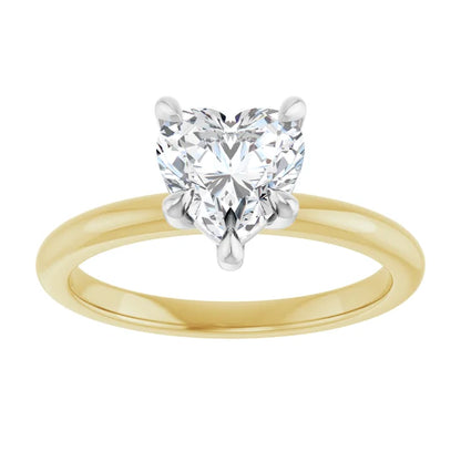Heart Solitaire Engagement Ring