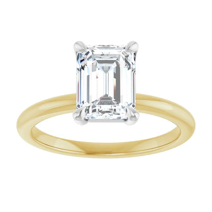 Emerald Solitaire Engagement Ring