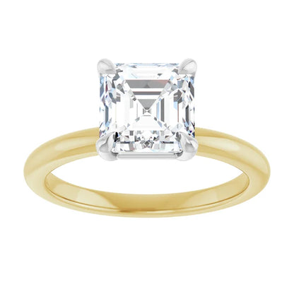 Asscher Solitaire Engagement Ring