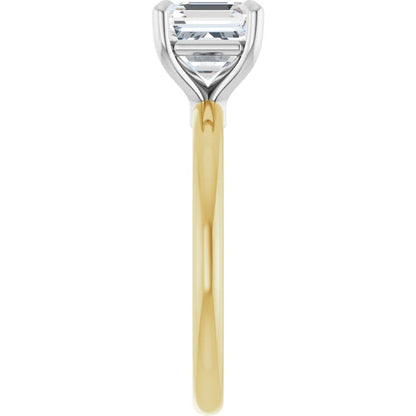 Asscher Solitaire Engagement Ring