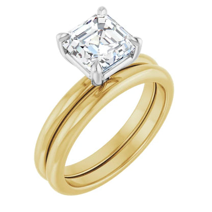 Asscher Solitaire Engagement Ring